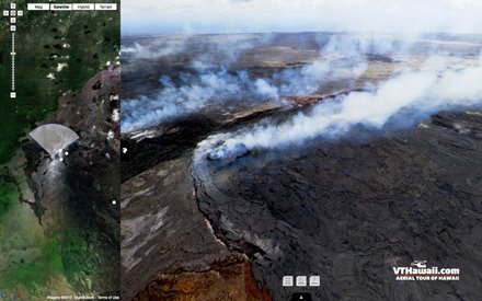 Kilauea Volcano Aerial Virtual Tour in 360